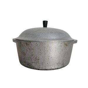 Vintage Club Hammercraft Hammered Aluminum 4.5 Qt Round Dutch Oven w Domed Lid